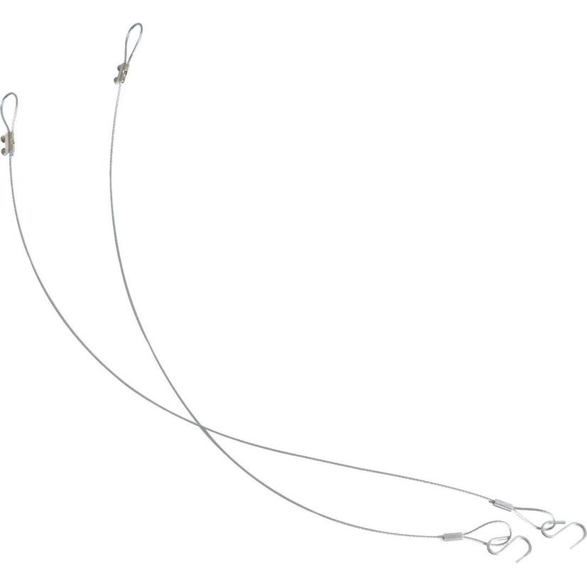Lithonia Lighting IBAC120 M100 Adjustable Aircraft Cable Hanging Kit with Hook, 10 ft L, For Use With Fluorescent High Bay Light Fixture